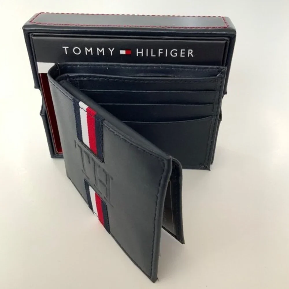 Tommy Hilfiger Wallet Navy RFID Leather Wallet & Valet